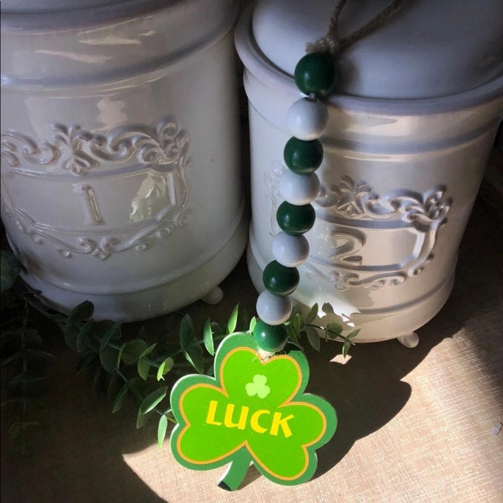 St. Patrick’s Day Wood Bead Pendant